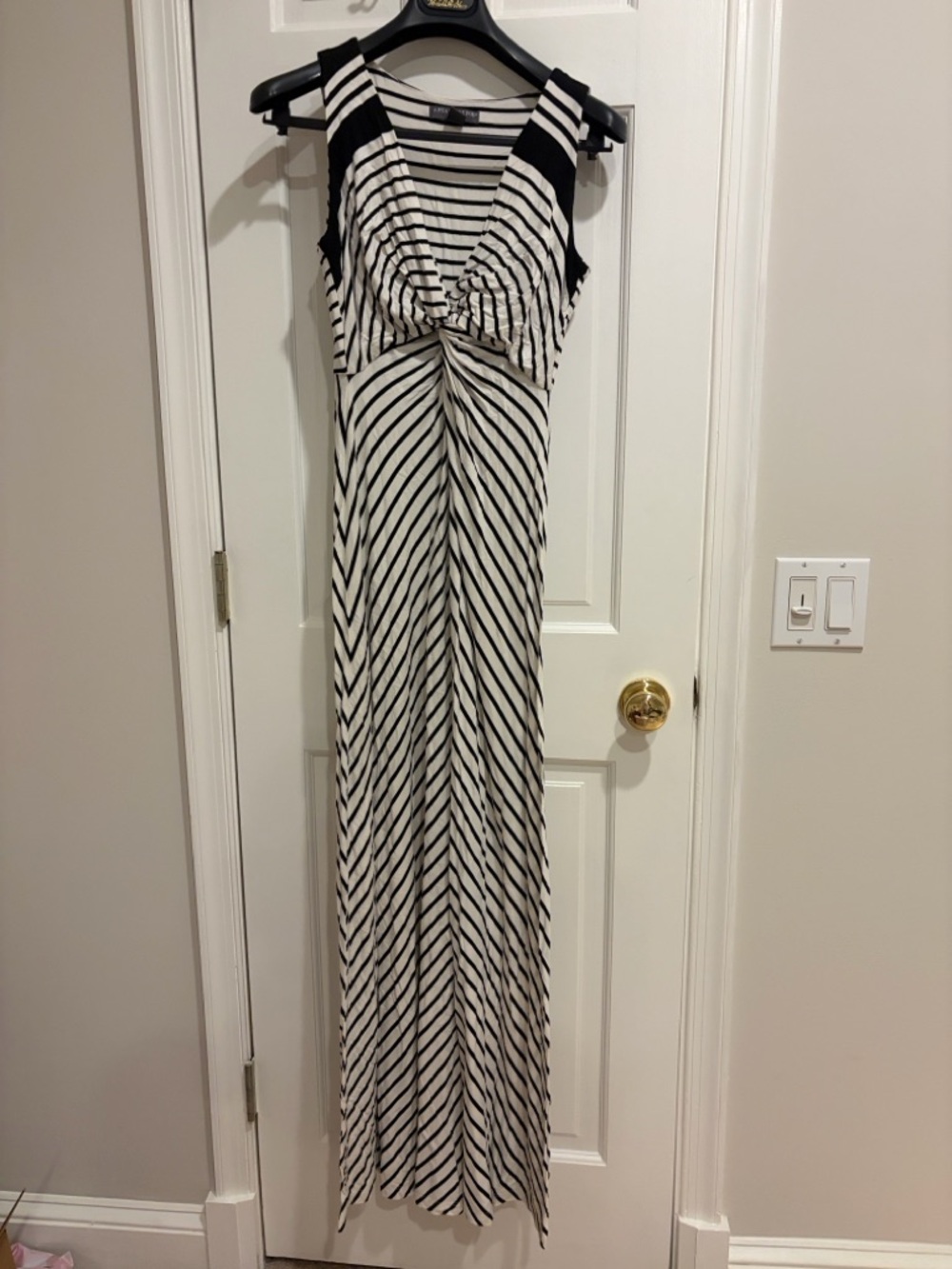 A Pea in the Pod Black & White Striped Maxi Dress - Picture 5 of 5